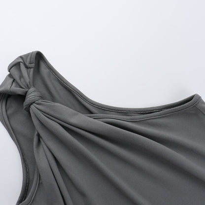 Cranston One-Shoulder Top - Grey