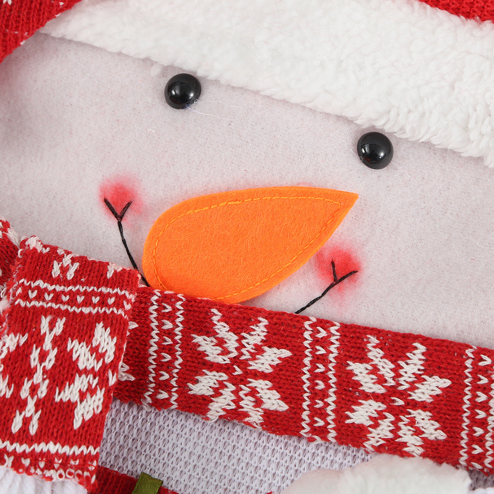 Christmas Fleece Drawstring Apple Gift Handheld Bag