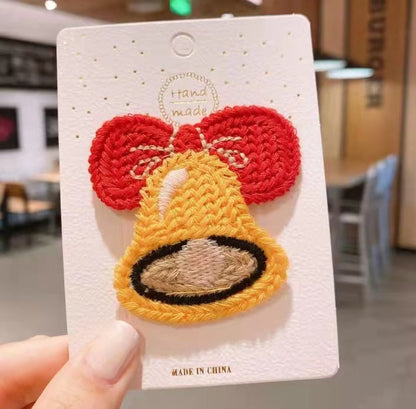 Cute Snowman Christmas Tree Pom Pom Hair Accessory