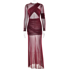 Bruna Maxi Dress - Maroon