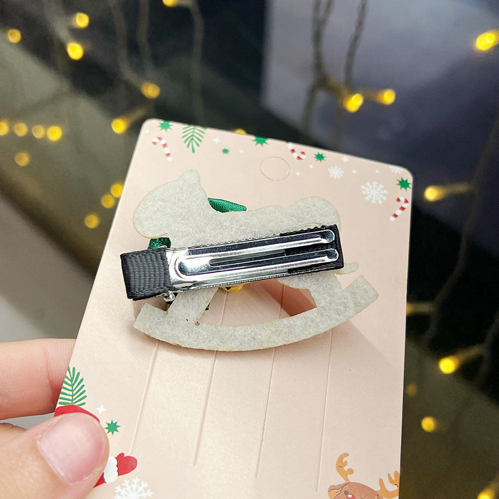 Christmas Cartoon Sparkle Clip Hair Accessory