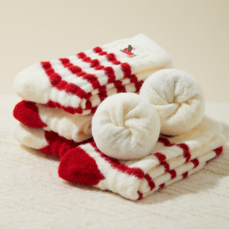 Plush Thermal Warm Floor Crew Christmas Socks