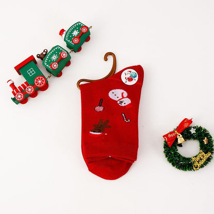 Cute Christmas Stripe Mid Calf Christmas Socks