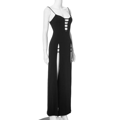 Monroe Slit Dress - Black