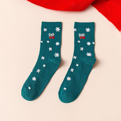Mid Calf Casual Christmas Socks