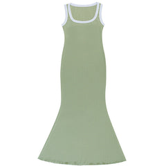 Black Bodycon Dress With Cut Out Detail S / Green Black Long Bodycon Dress