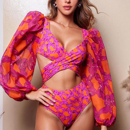 Siesta Full Sleeves Bikini - Pink