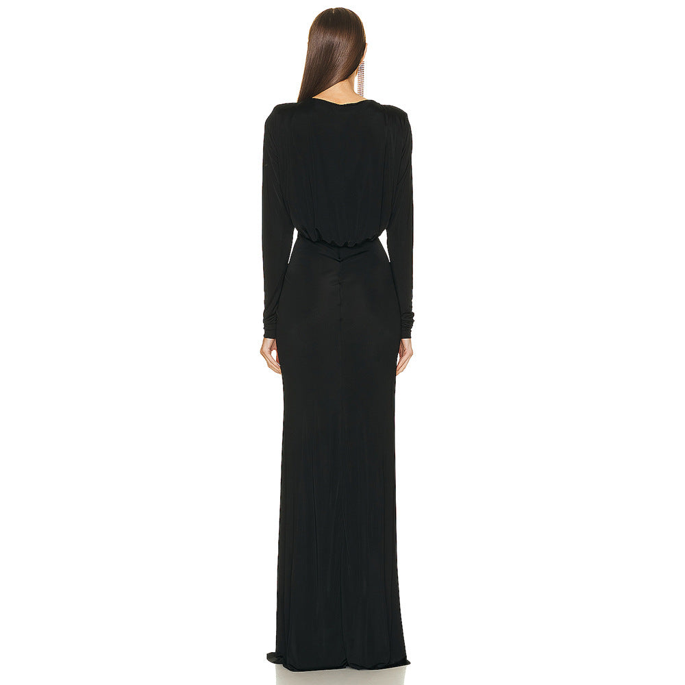 Long Sleeved Twisted Cropped Dress Dress Winter