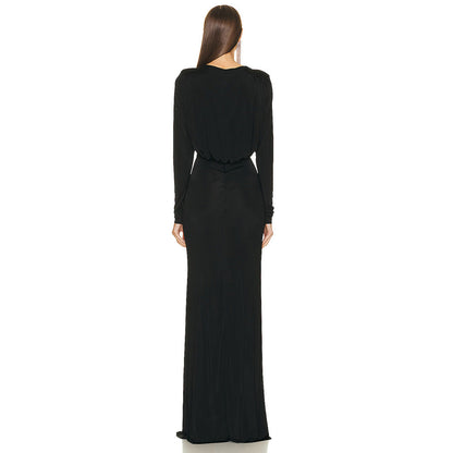 Long Sleeved Twisted Cropped Dress Dress Winter