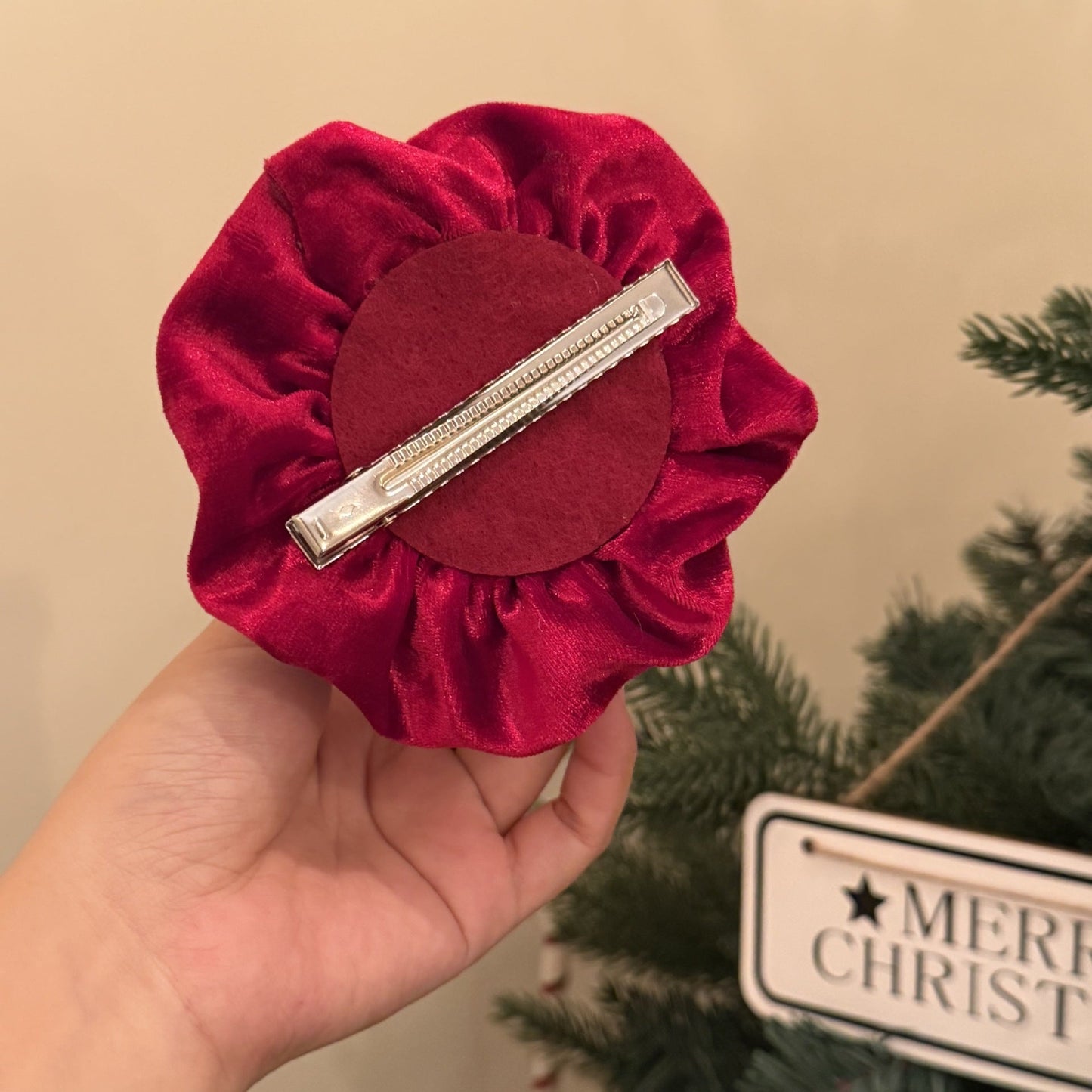 Red Star 3D Christmas Cap Cute Hair Accessory