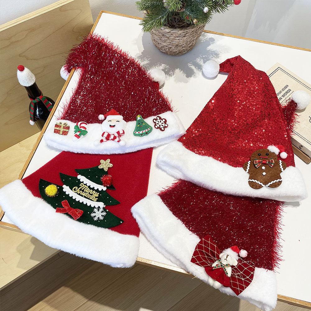 Plush Snowman Santa Soft Knit Christmas Hat