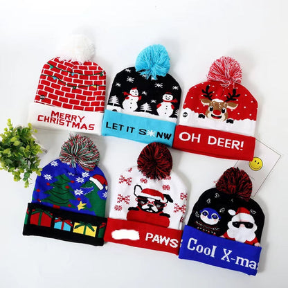 LED Light Up Knit Christmas Hat