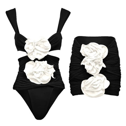 Flaura  Swimsuit Set - Black