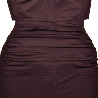 Lucian Maxi Dress-Brown