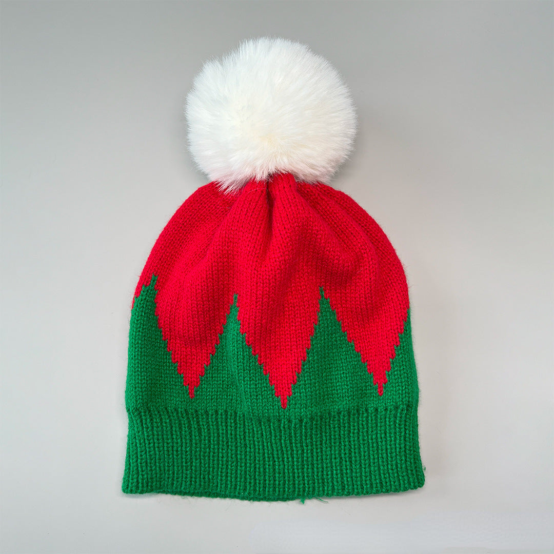 Cable Knit Bell Christmas Hat