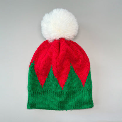 Cable Knit Bell Christmas Hat