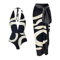 Polo Swimsuit Set - Black