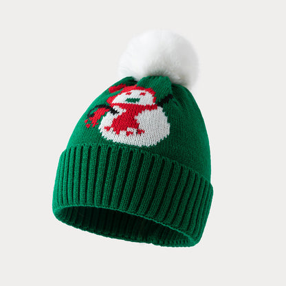 Snowman Pom Pom Knit Christmas Hat