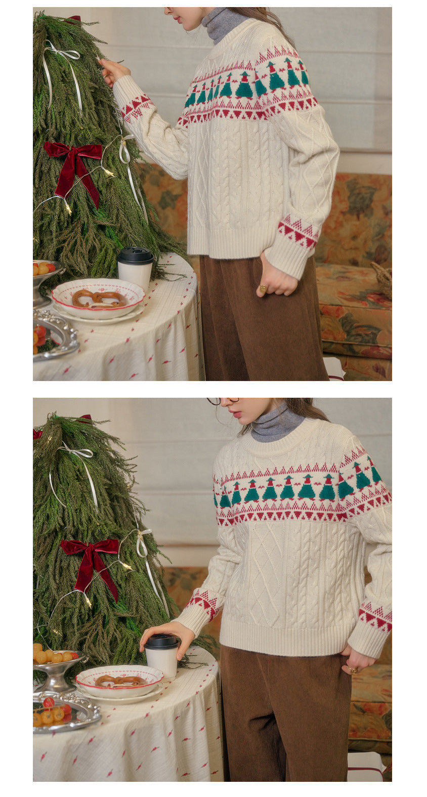 Christmas Tree Vintage Fair Isle Sweater