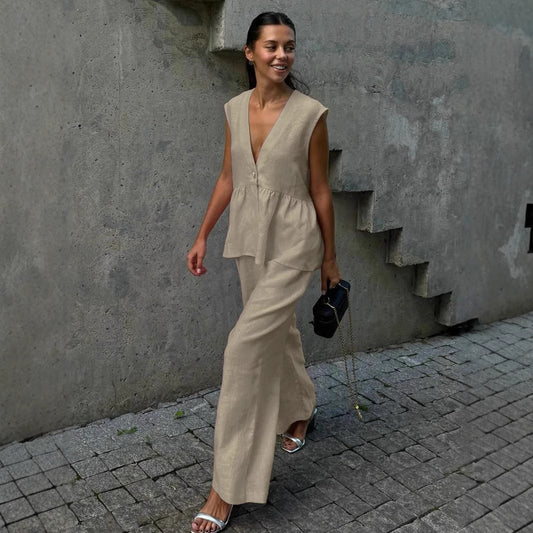 Newhart Co-Ord Set- Apricot