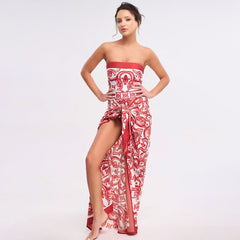 Seaside Rouge Swimsuit Set - Red