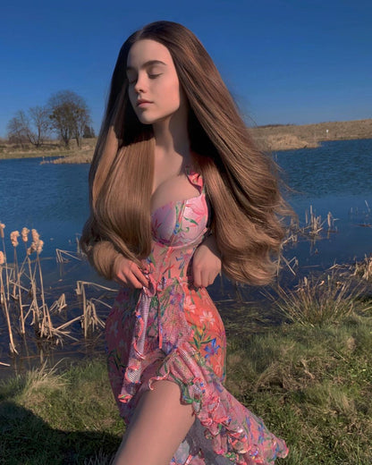 Pastel Tide Ruffle Set - Pink