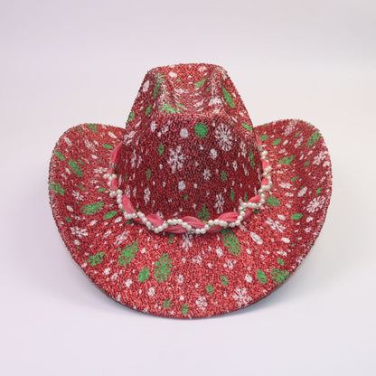 Felt Cowboy Style Christmas Hat