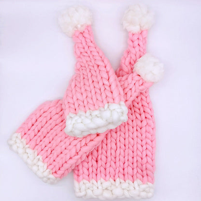 Hand Knit Santa Claus Christmas Hat