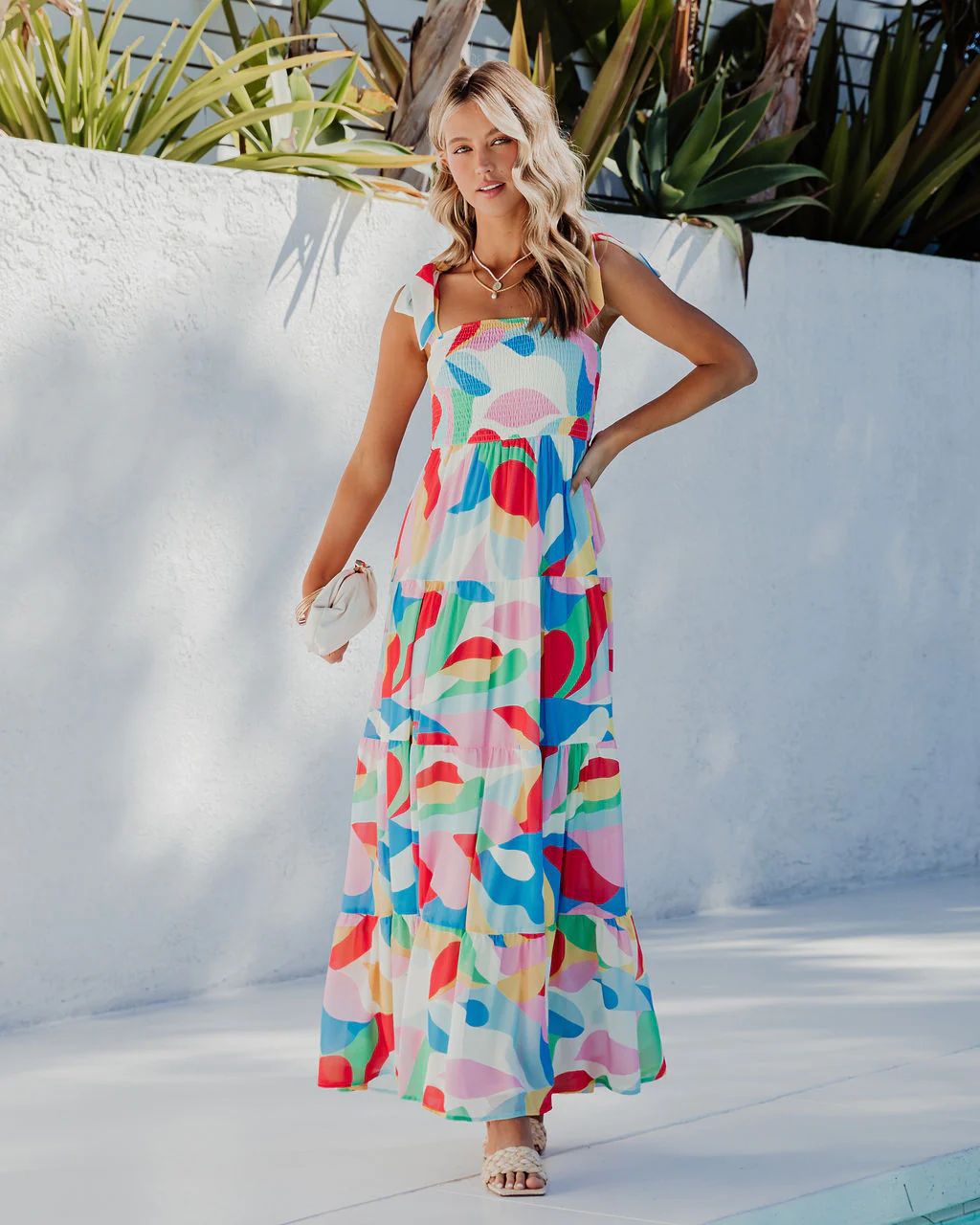 Elegant Floral Large Swing Strap Dress