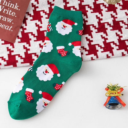 Cartoon Christmas Thick Warm Cute Crew Christmas Socks
