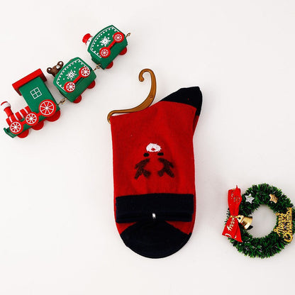 Cute Christmas Stripe Mid Calf Christmas Socks