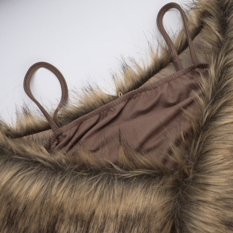 Mocha 2 piece Maxi Dress - Brown