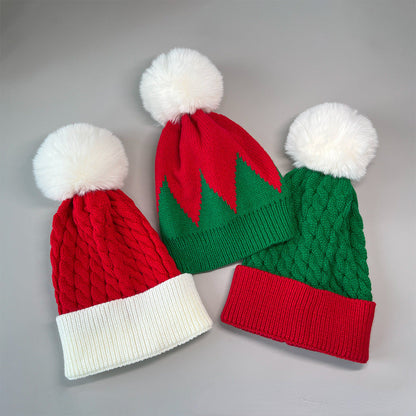 Cable Knit Bell Christmas Hat