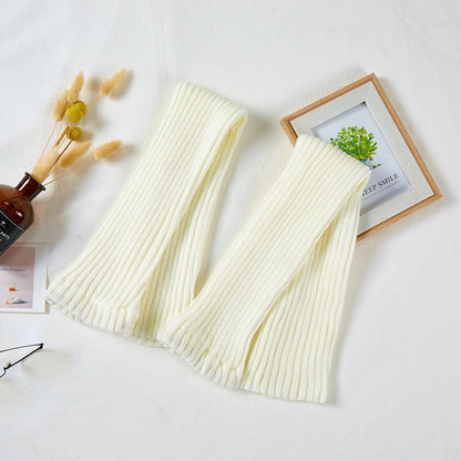 Thick Knit Warm Red Christmas Leg Warmers