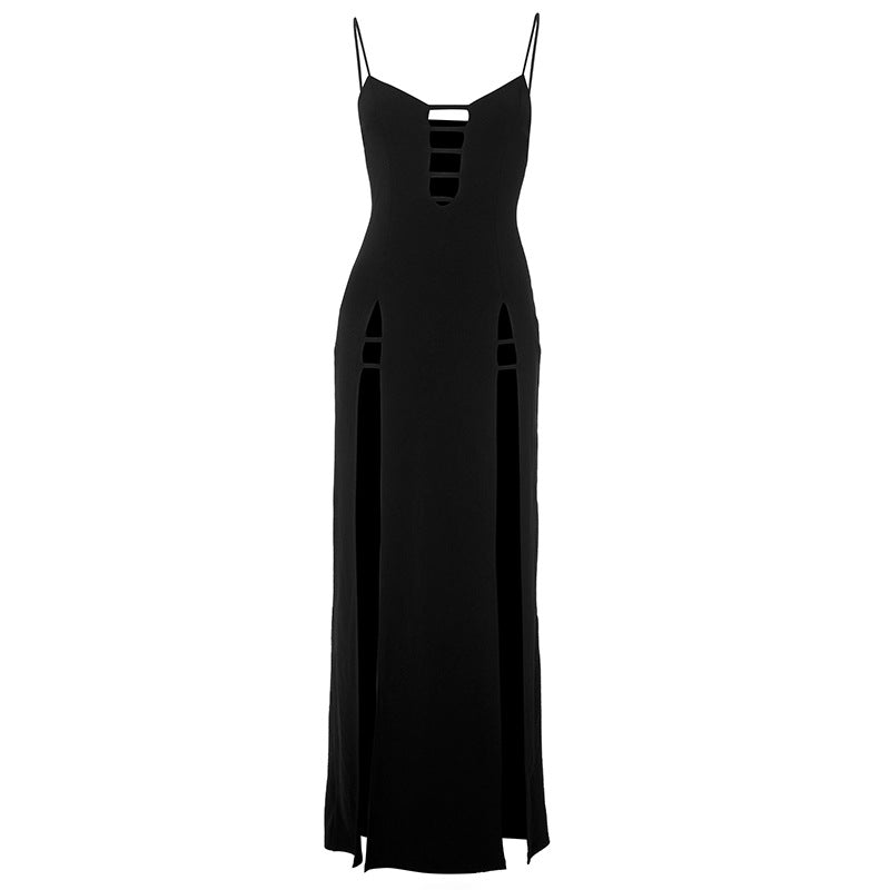 Monroe Slit Dress - Black
