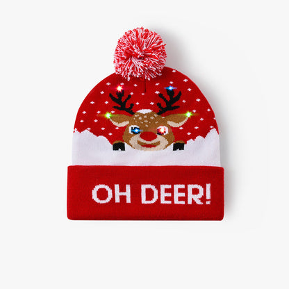 Light Up Tree Pattern Christmas Hat