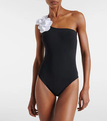 Pablo One Shoulder Swimsuit Set - Black