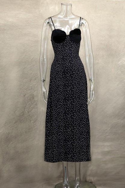 Inkwave Midi Dress - Black