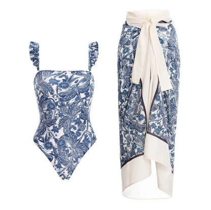 Bahamas Calling Swimsuit Set - Blue