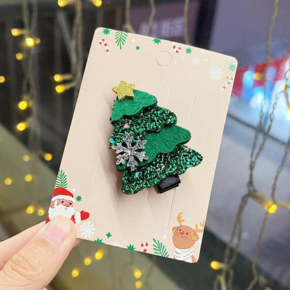 Christmas Cartoon Sparkle Clip Hair Accessory