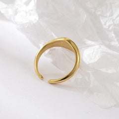 Titanium Steel Gold Plated Eight-Pointed Star Rings