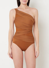 Dune Dance One-Shoulder Swimsuit - Orange