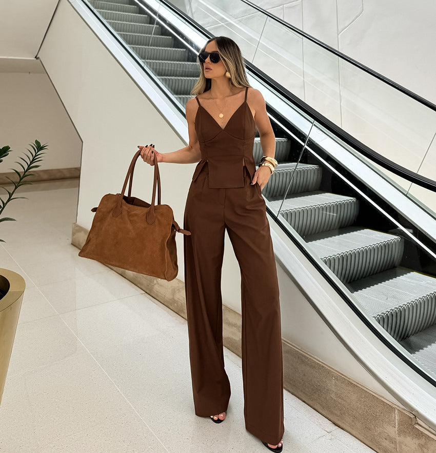 Freya Co-Ord Set - Brown