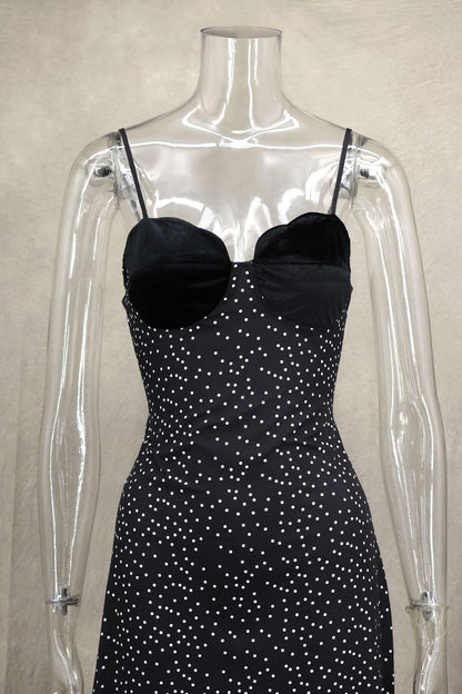 Inkwave Midi Dress - Black