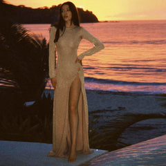 Glamour Galaxy Dress - Khaki
