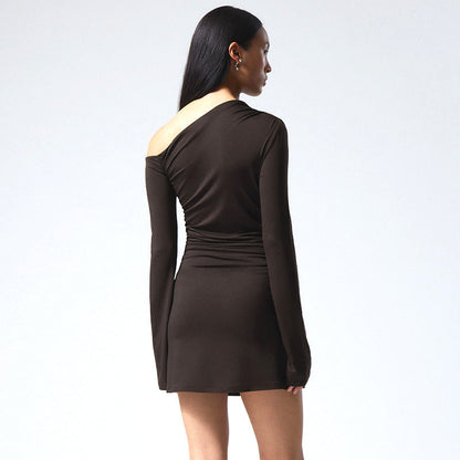 Leopard Print Backless Slim Fit Sheath Dress