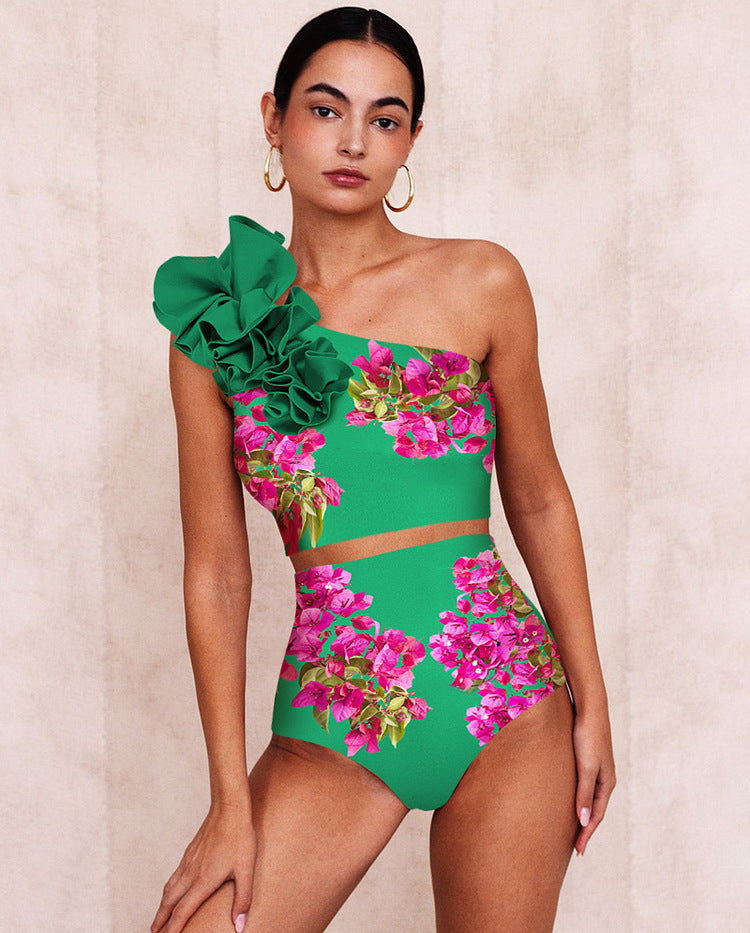 Floral Shore Bikini  - Green