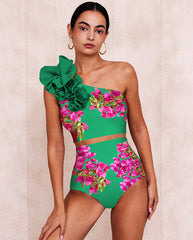 Floral Shore Bikini  - Green