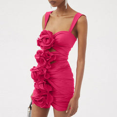Flaura  Swimsuit Set - Rose Red