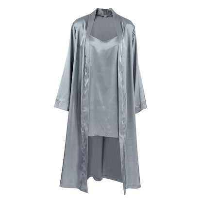 Loose Casual Nightgown Nightdress Two Piece Set Simple Comfortable High End Home Wear